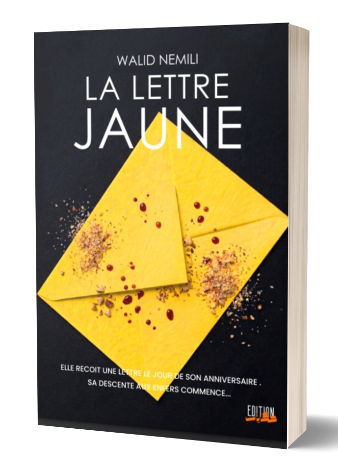 Lettre jaune mockup